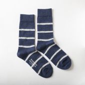 NISHIGUCHI KUTSUSHITA/モヘアウールボーダーソックス S